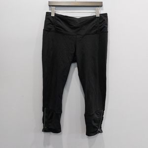 Lululemon Runday Crop Tri Geo Embossed Black